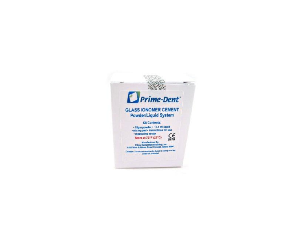 Prime-Dent Permanent Crown & Bridge Cement Kit - Glass Ionomer (Exp 01/2028)