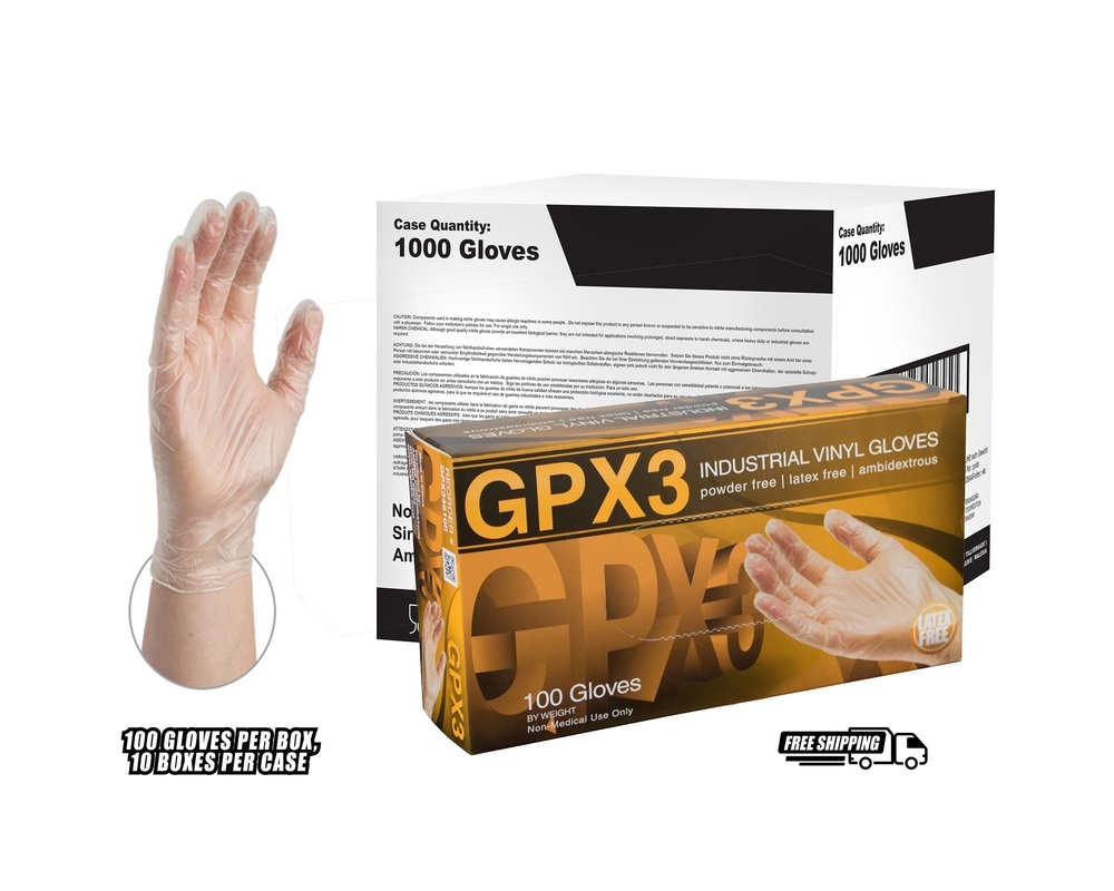 Ammex Clear Vinyl Disposable Gloves AMMEX GlovePlus Xlarge Clear