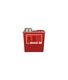Monoject Sharps Container Red 8qt Medium Chimney Top