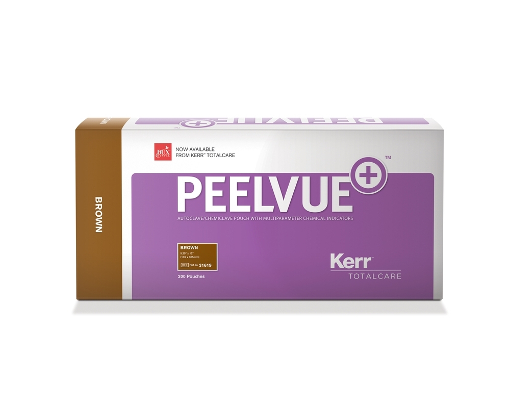 Peelvue Sterilization Pouches 5.25" x 12", Brown, 200/Box, 31619 Supply Clinic