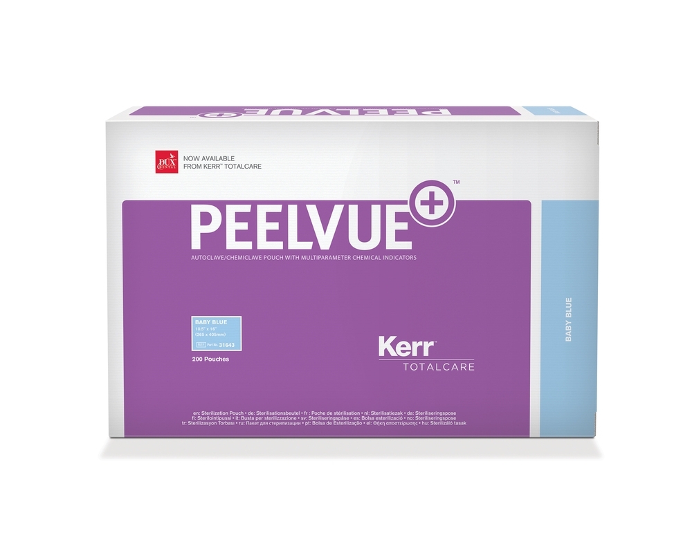 Peelvue Sterilization Pouches 10.5" x 16", Baby Blue, 200/Box, 31643 31643 Supply Clinic