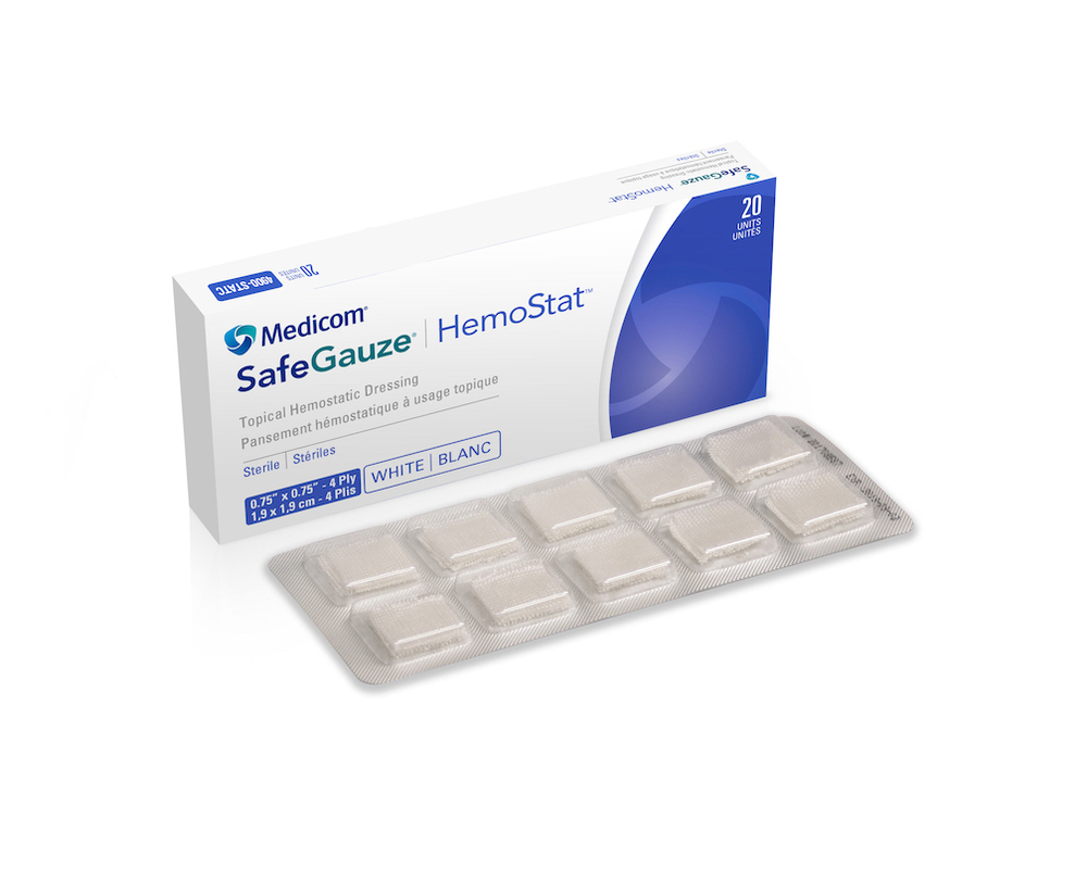 hemostatic dressing SafeGauze HemoStat Topical Hemostatic Dressing 20/Pack | 4900-STAT