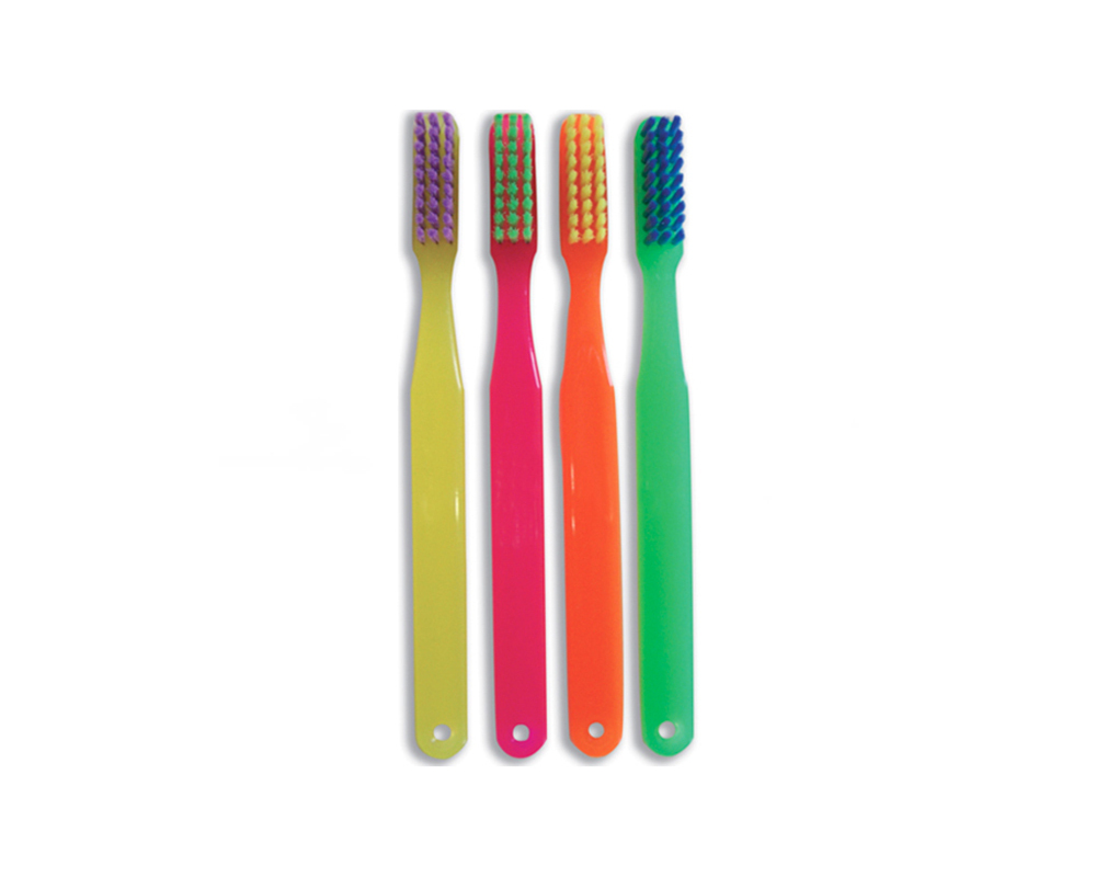 Oraline Child Neon Toothbrush, 27 Tuft Soft, 4 Color Mix, box of 72 ...