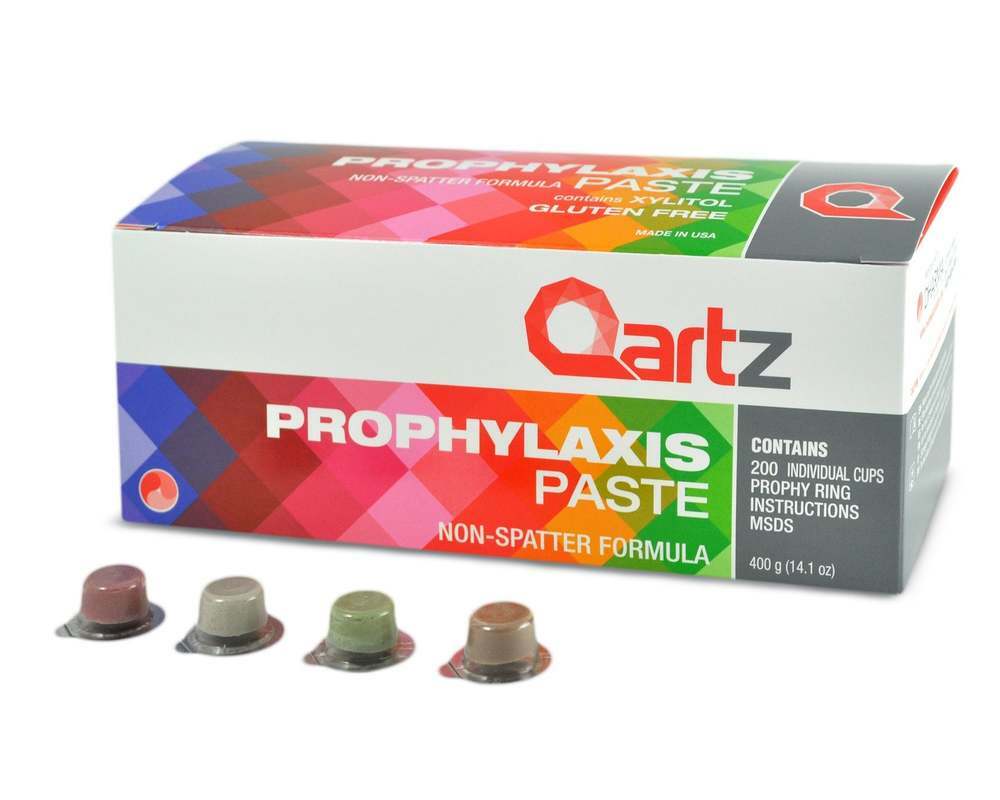 Qartz Prophy Paste Cups, Medium Grit, BubbleGum Flavored, 200/Box 58