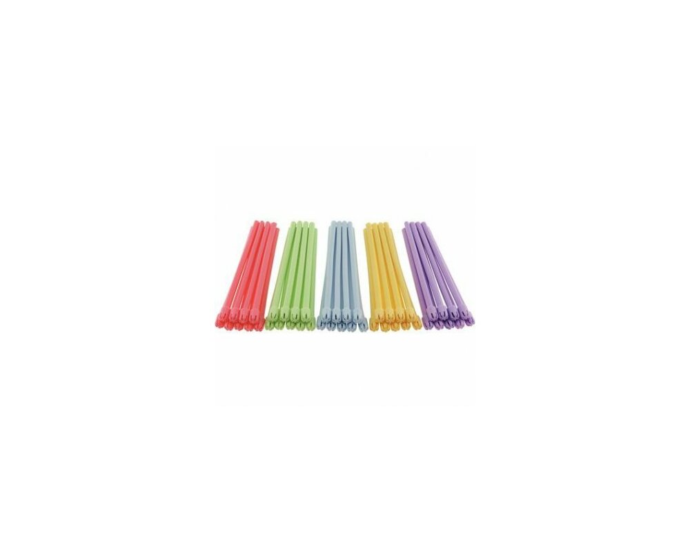 BeeSure Rainbow Saliva Ejectors Assorted White Tip 500/Bx | Supply Clinic