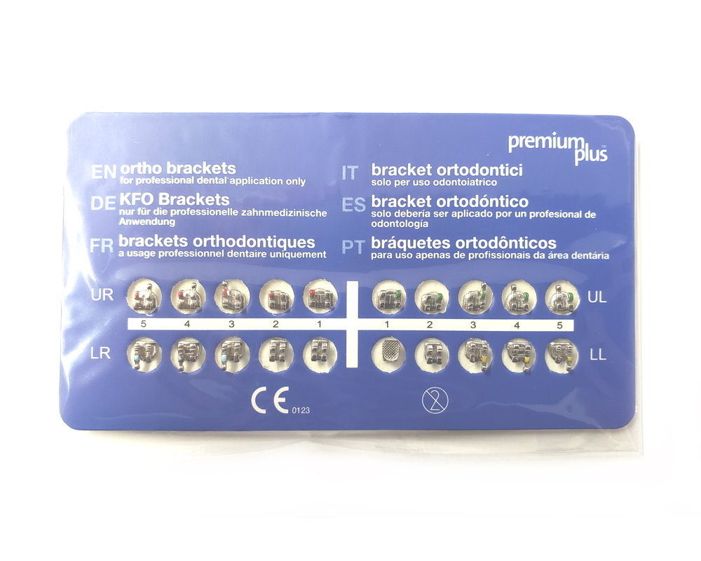Metal Brackets Standard MBT Type, Slot Size 22, with Hooks on 3, 4, 5 ...