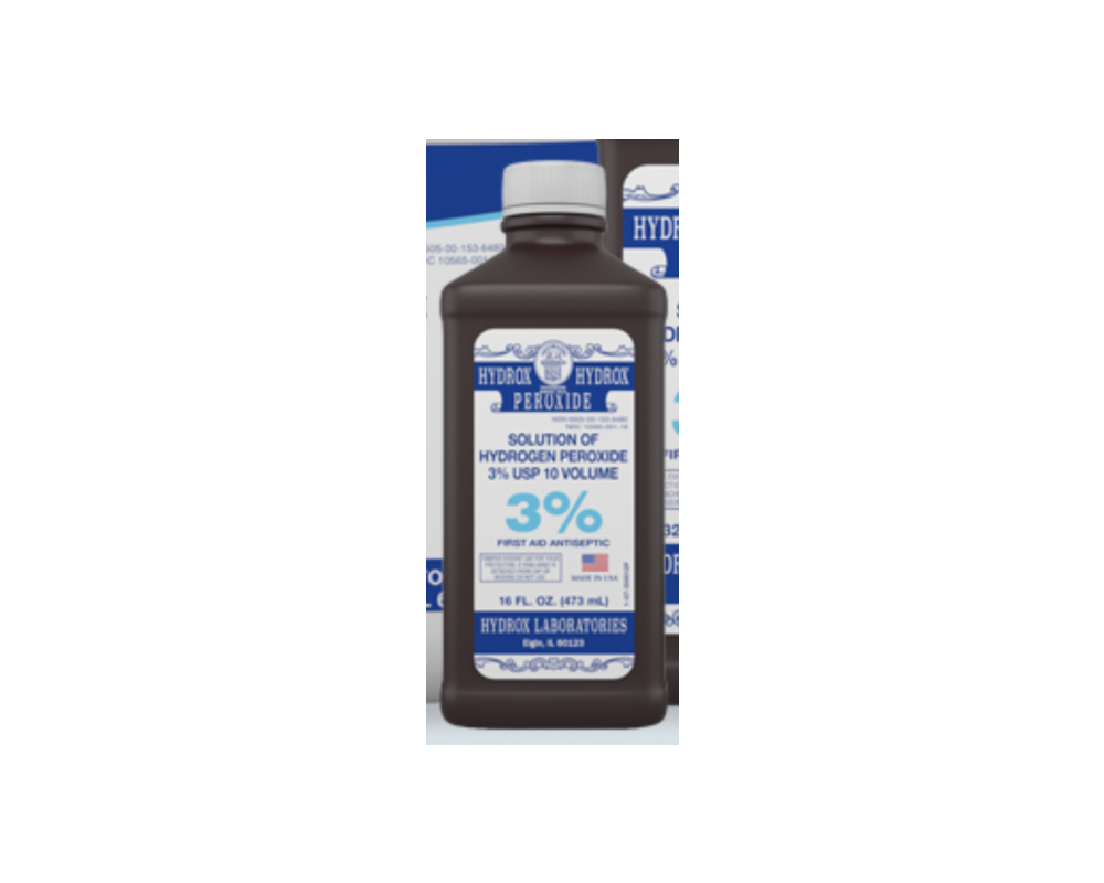 Hydrox Laboratories Hydrogen Peroxide 3% USP 16oz | D0012 | Supply