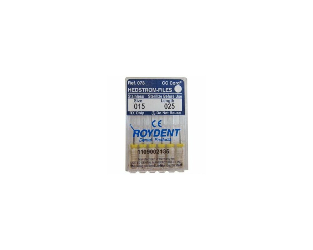 Zipperer Hedstrom Files 25mm No. 15 6 pe | 07325015R | Supply Clinic