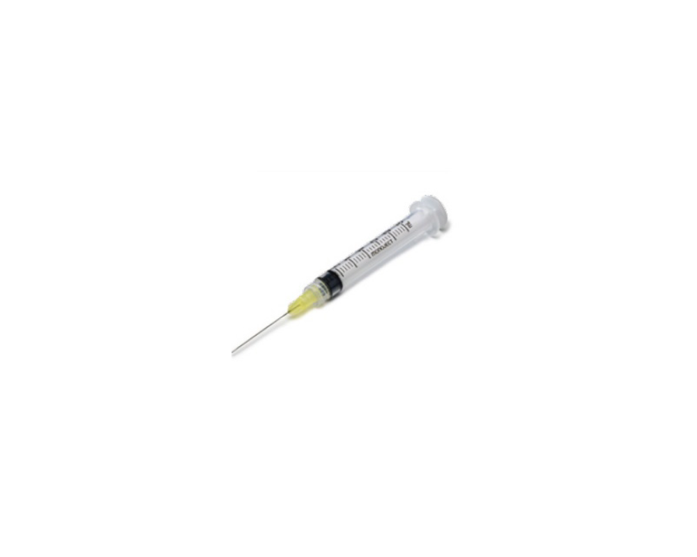 Monoject Endodontic Irrigation Syringe with Needle 27GA 3mL Yellow, 100/Box Supply Clinic