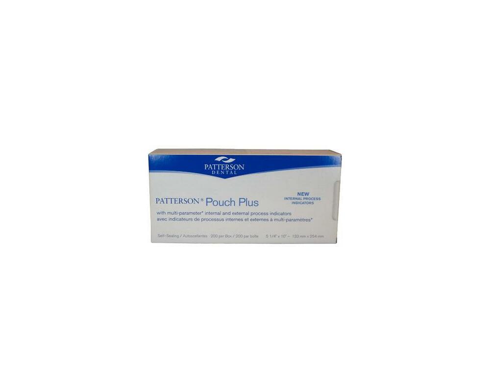 Patterson Pouch Plus Sterilization Pouches. 51/4" x 10", 200/Pkg