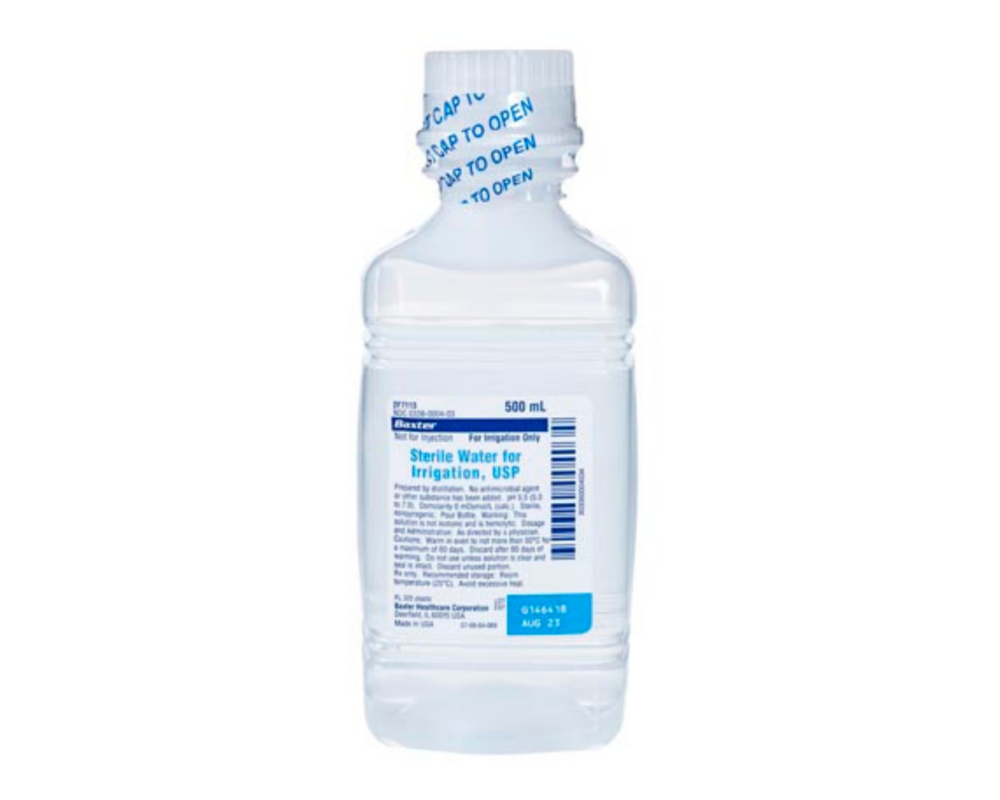Sterile Water for Irrigation 500mL 18/Case Supply Clinic