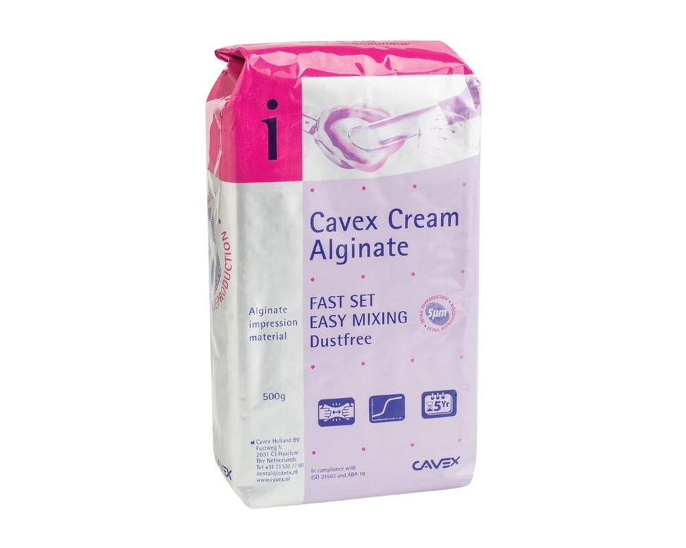 Cavex Cream Alginate Bubblegum Dust Free Fast Set 500g AA605