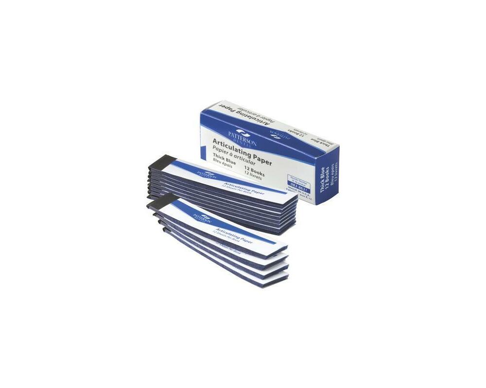 Patterson Articulating Paper Thick 79 Microns Blue 12/Pkg Supply Clinic