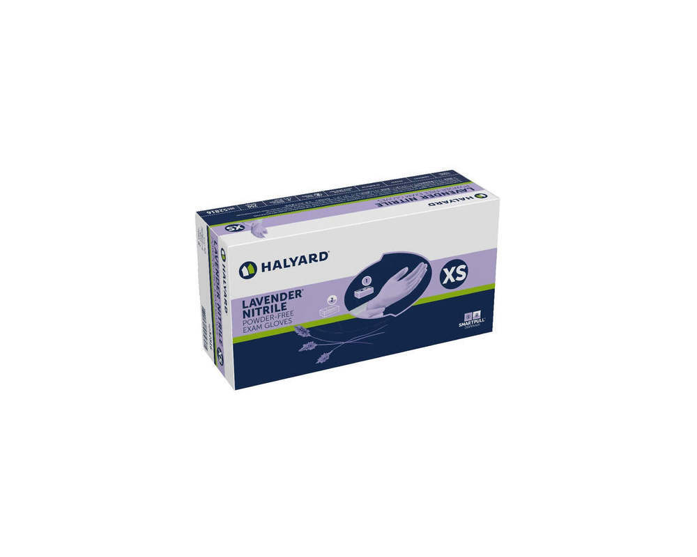 Halyard Lavender Nitrile PF Exam Glove - XS (2500) | 52816