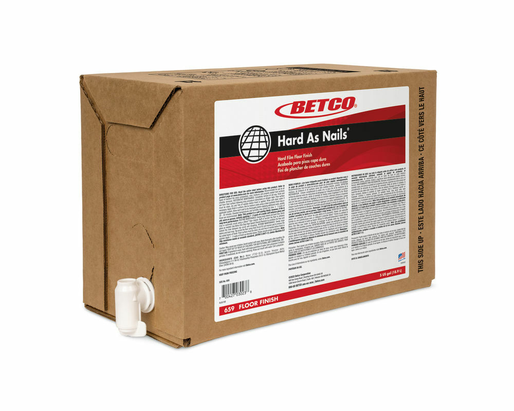 Betco Hard As Nails Floor Finish, 5 Gallon Container Supply Clinic
