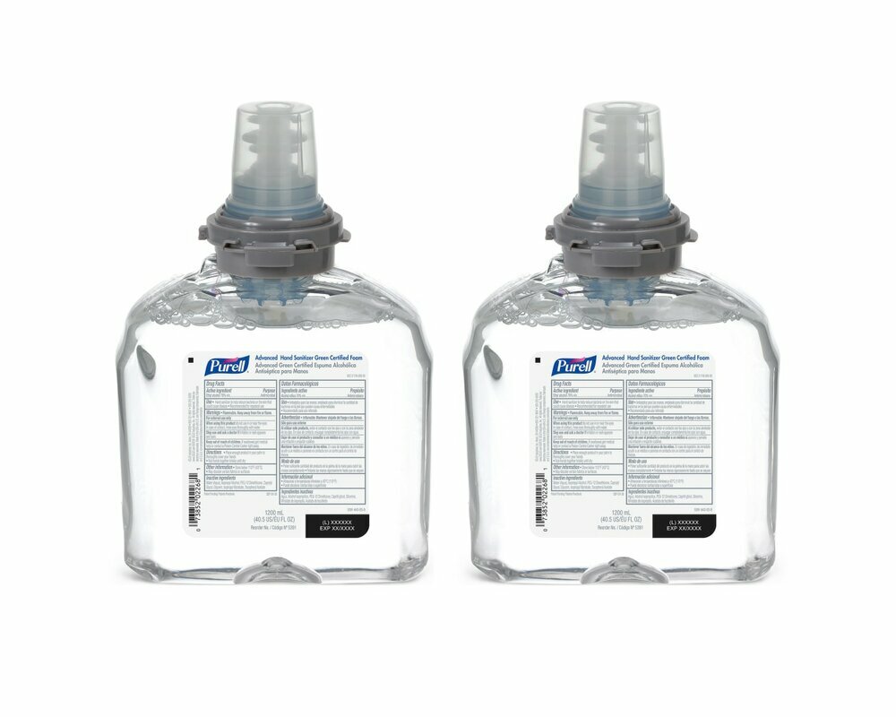 Purell TFX Instant Hand Sanitizer Foam Refills, 1200ml, Carton Of 2 ...