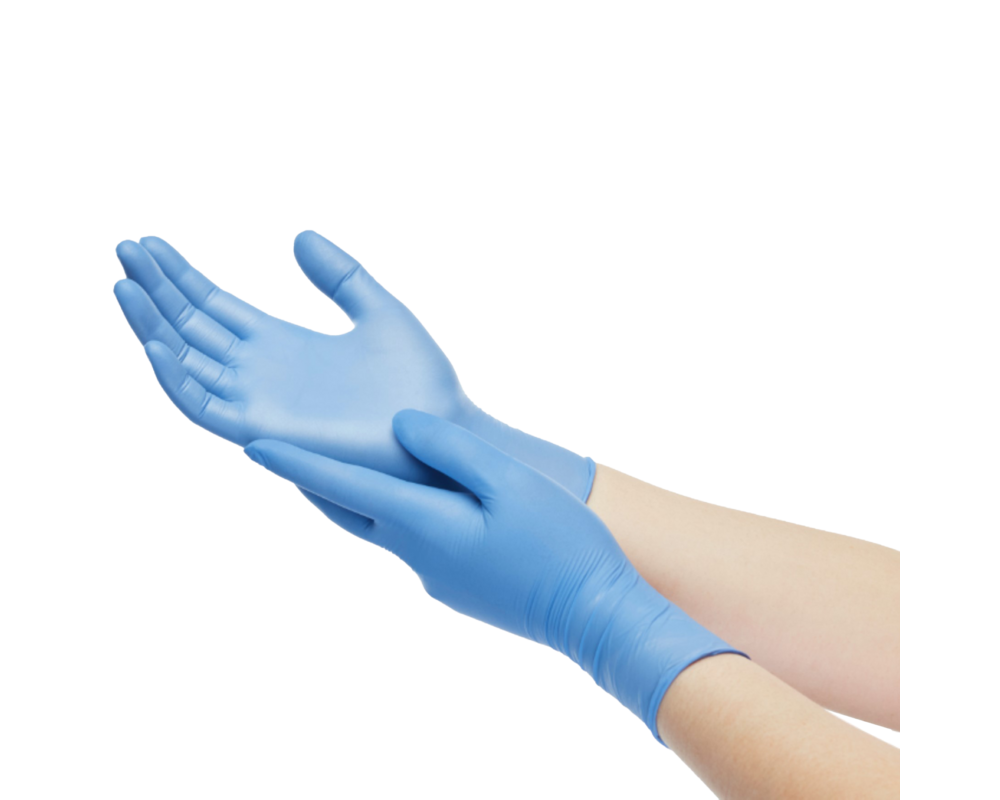 thumbnail image 2 of House Brand Dentistry Nitrile Exam Gloves - PF Textured, Blue, Medium, 100 Per Box, Medical Grade 2 of 14