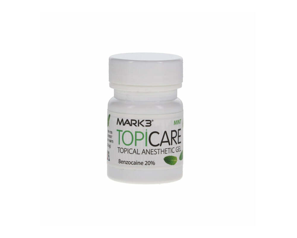 MARK3 Topicare Topical Anesthetic Gel Mint 1oz Jar 1584 | Supply Clinic