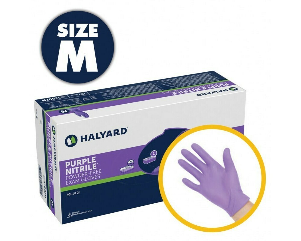Purple Nitrile Gloves Medium 100/Box | 53432 | Supply Clinic