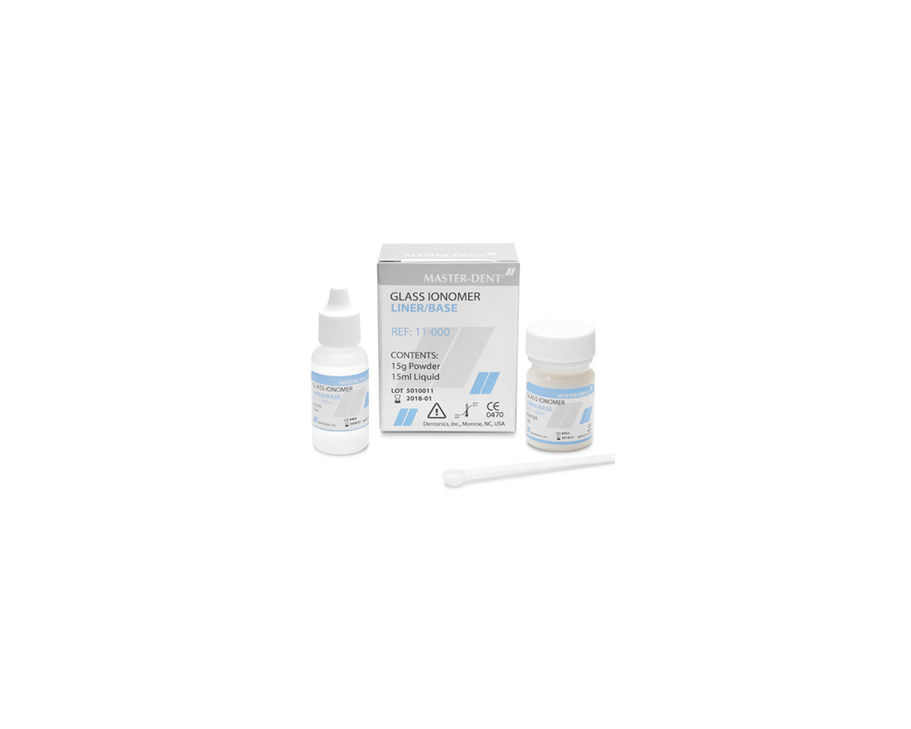 MasterDent Glass Ionomer Liner, fluoride releasing. 1 Set Supply Clinic