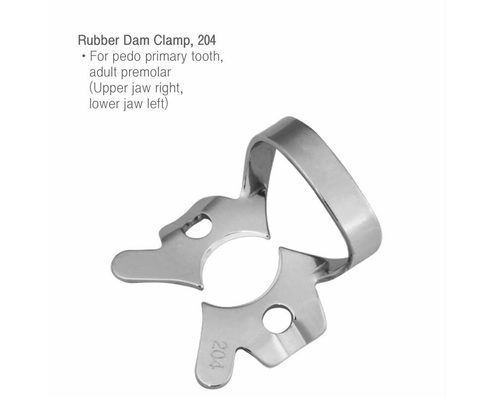 Lot De 6 Clamps De Digue Endodontiques #5 En Acier Inoxydable - Pour Dentisterie